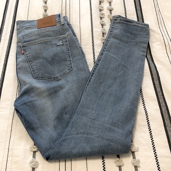 LEVI’S PREMIUM Mile High women’s distressed jeans light wash 5 pockets size 28 - Picture 16 of 16